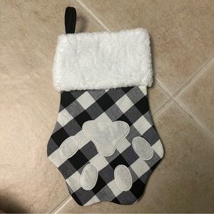 Buffalo Plaid Paw Stocking